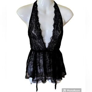 Victoria’s Secret Plunge Babydoll new no tag body corps size M in black